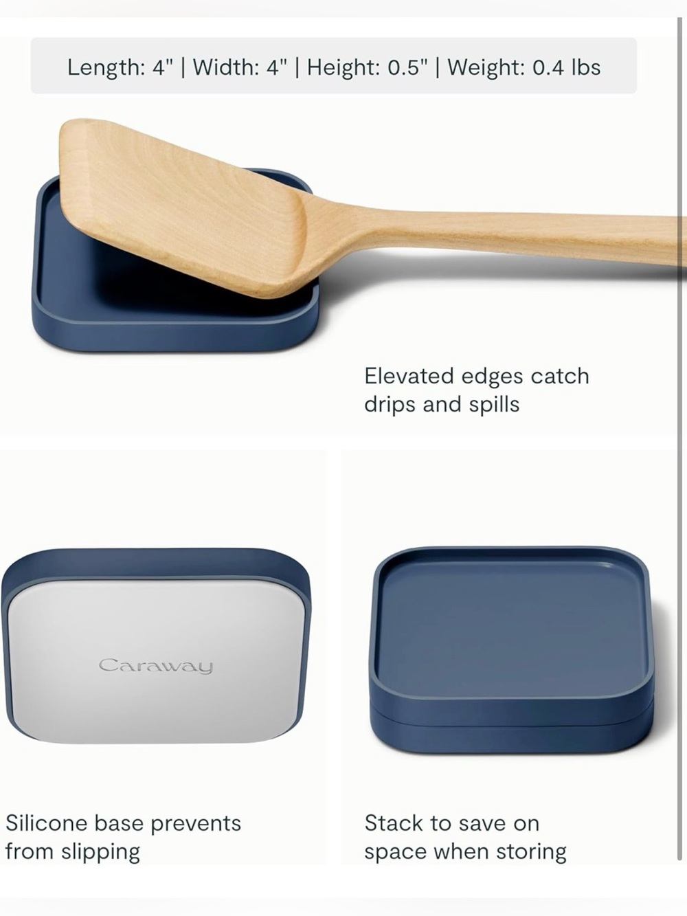 BNIB Caraway Spoon Rest Set of 2 - Picture 3 of 3